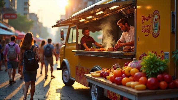 Savourez la gastronomie mobile des food trucks gourmets
